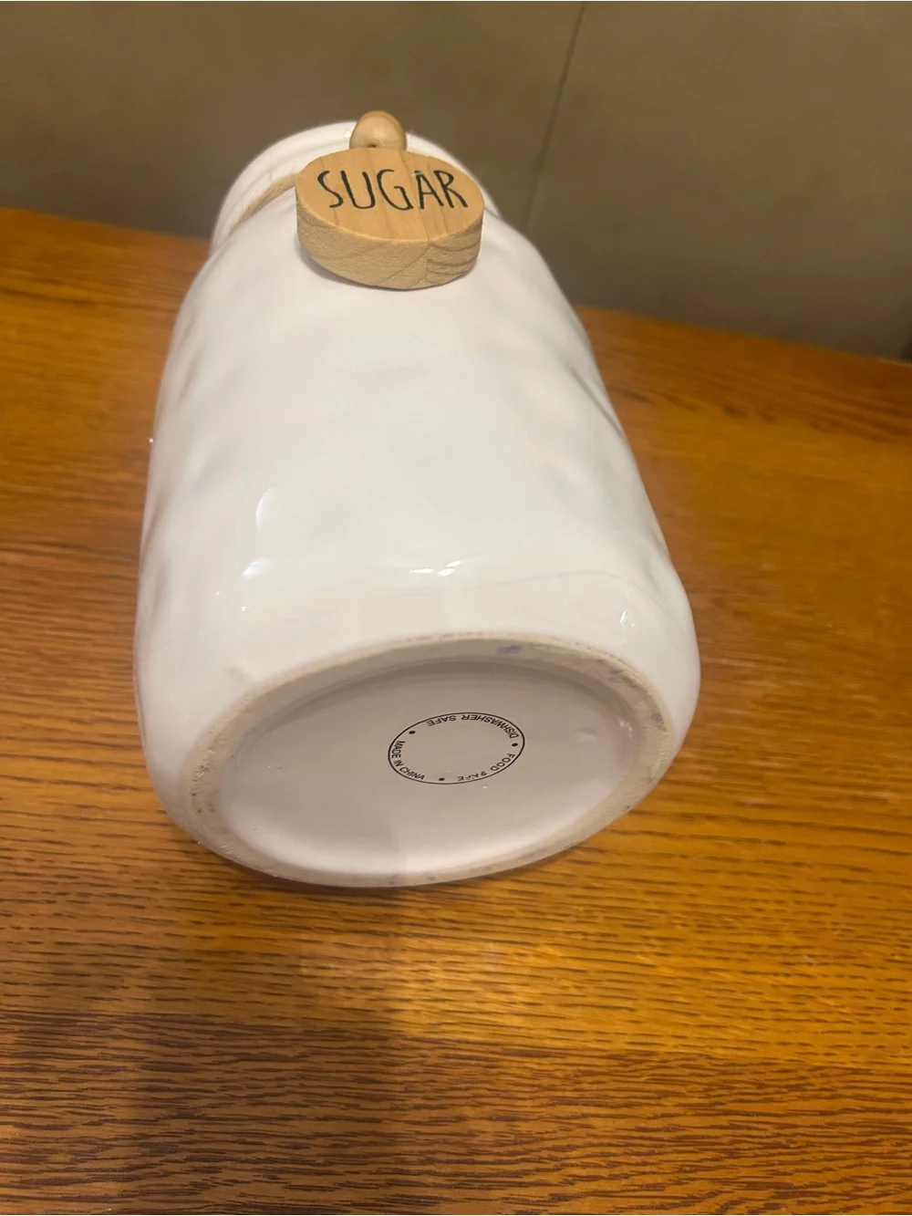 Neutral White Ceramic Coffee, Sugar & Tea Canister Set - Unbranded